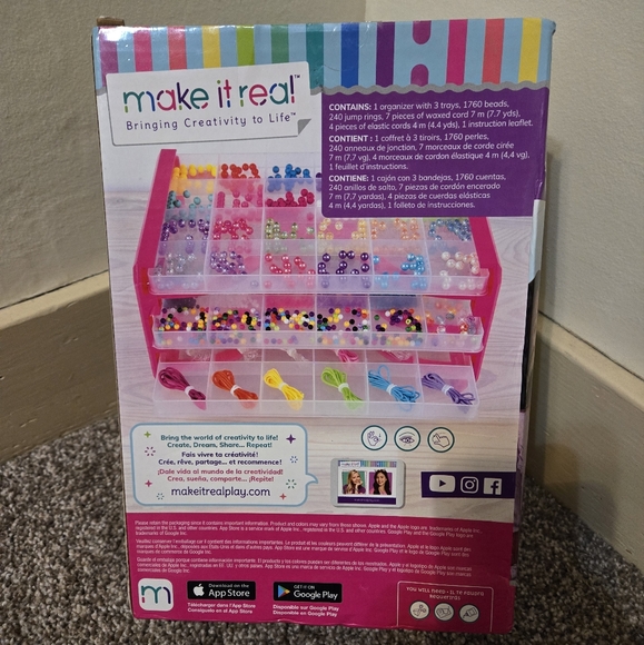 Brand new in the box, Make It Real 2,016 piece Jewelry Design Studio & organizer - Picture 3 of 5